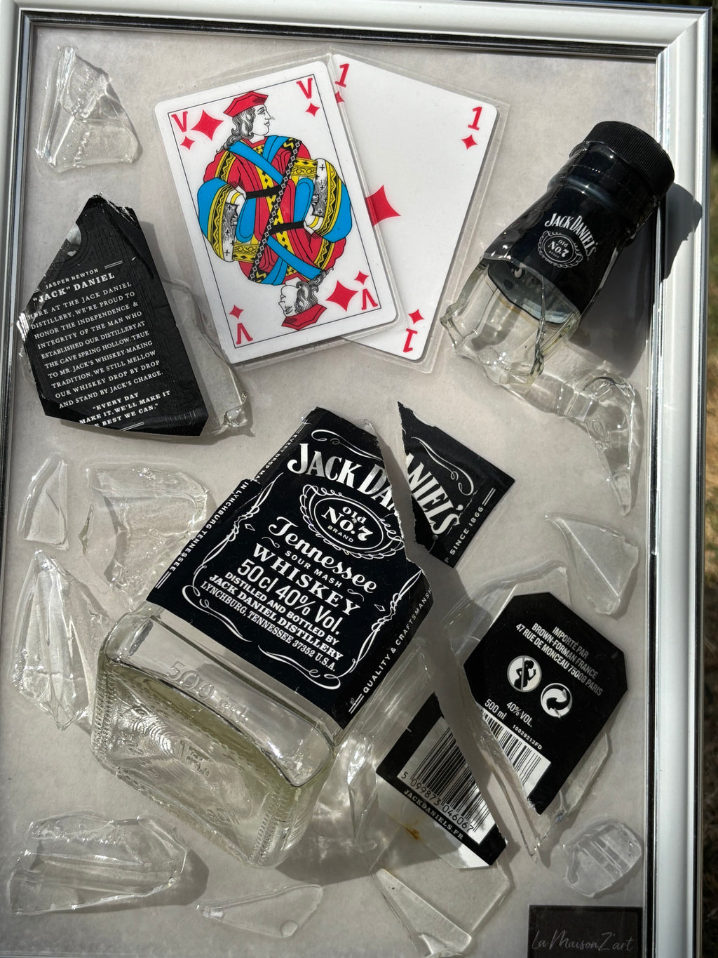 Tableau Jack Daniel’s - cartes fond blanc