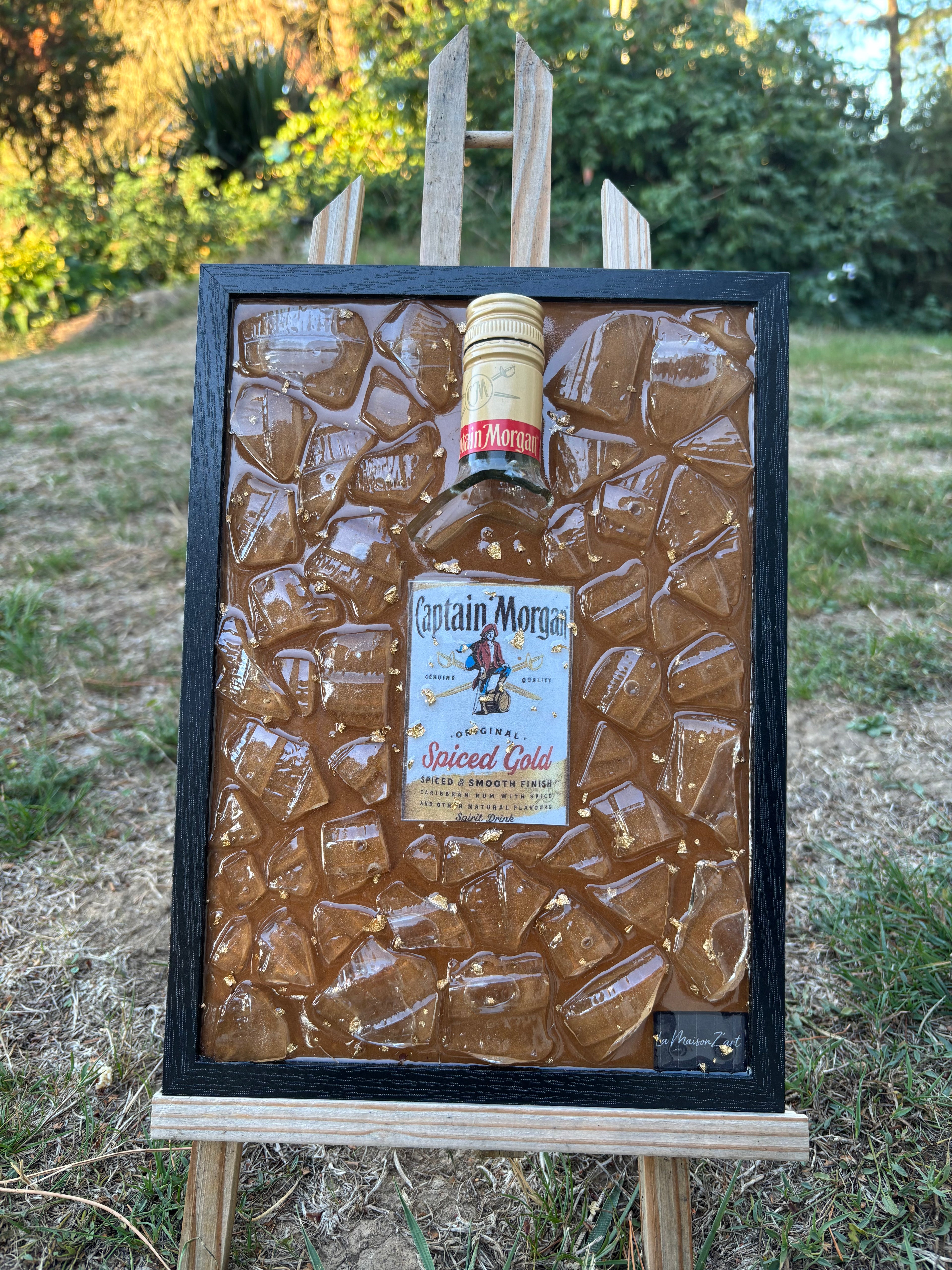 Cadre Captain Morgan – Pièce unique fait main